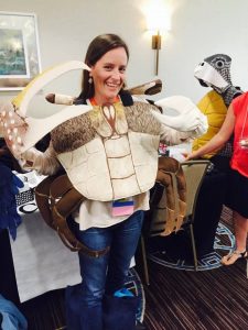 CARTHE Outreach Coordinator Laura Bracken dressed up as a fiddler crab at the 2017 NMEA Annual Conference. Photo Credit: CONCORDE.