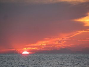 Sunset over the gulf. (Photo: David Levin)