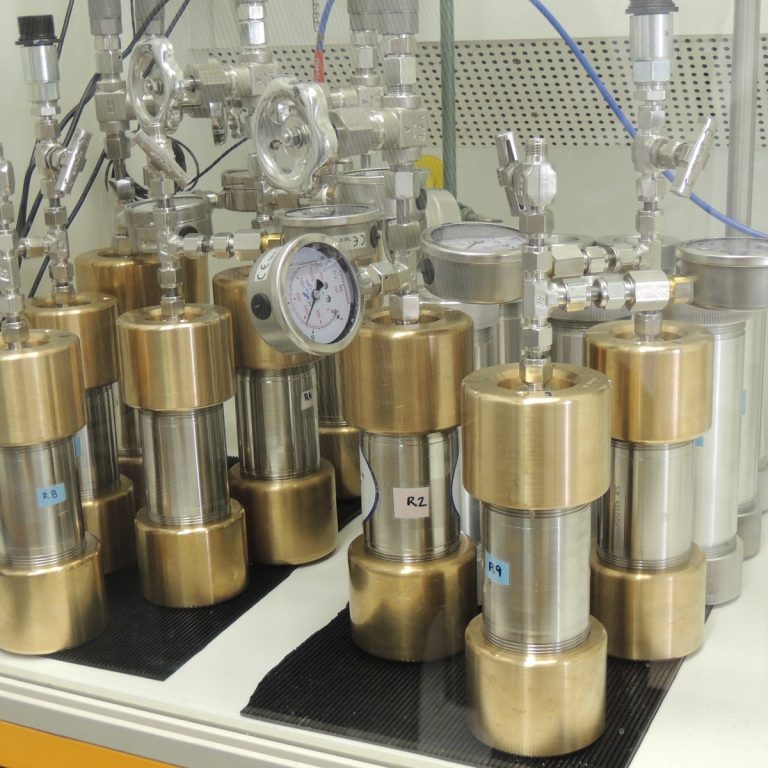 High pressure chambers used in biodegradation studies at the lab in Hamburg. (Photo by S. Gilbert)