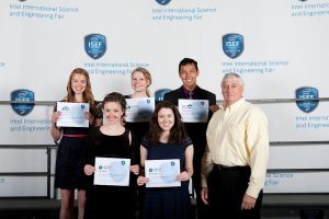 Dr. David Divins presents Special Awards to the winning projects at 2014 Intel International Science and Engineering Fair.