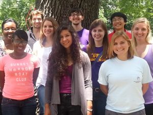 The 2013 C-MEDS Undergraduate Interns (from L-R front row): Karry Wright, Carolina Rodriguez, Mary Osetinsky; (from L-R middle row): Keva Jones, Joyce Ward, Kelly O’Quinn, Kristen Wollman; (from L-R back row): David Galin, Lawrence Aiken, Jr., and Allen Huang. (Photo by David Maag)