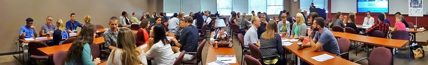 A panoramic view of the round-robin with senior scientists event. (Photo by: Brittany Pace)