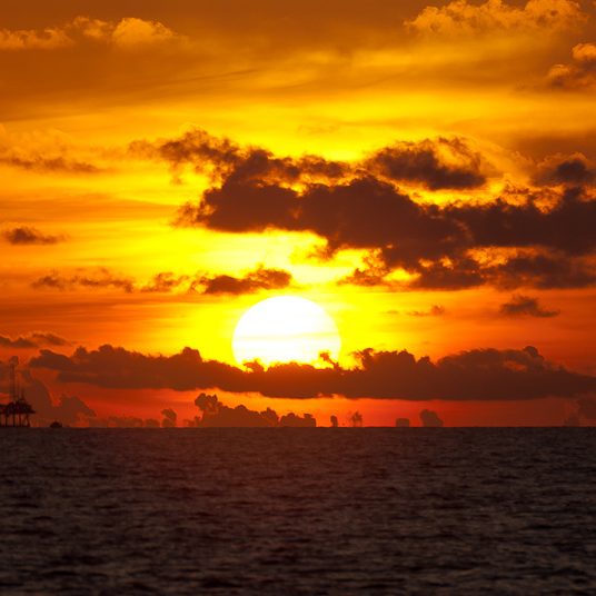 Oceana/Carlos Suarez Sunset in the Gulf off the coast of Alabama. (Photo credit: Oceana/Carlos Suarez)