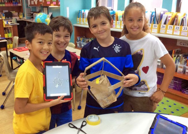 SAS_design1 Students first created their drifter design on an iPad before constructing it in real life. (Provided by: Jenny Harter)