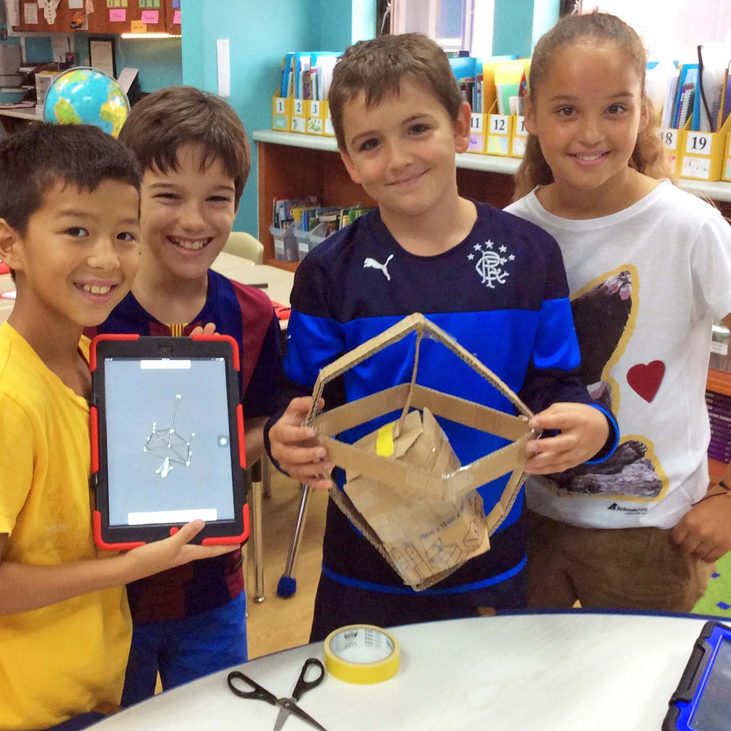 SAS_design1 Students first created their drifter design on an iPad before constructing it in real life. (Provided by: Jenny Harter)