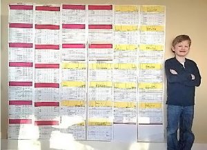 Alek proudly shows off his data spreadsheets. He has promised to share his data, analysis, and maps with other scientists and research groups to help support their environmental studies. (Provided by Alek)