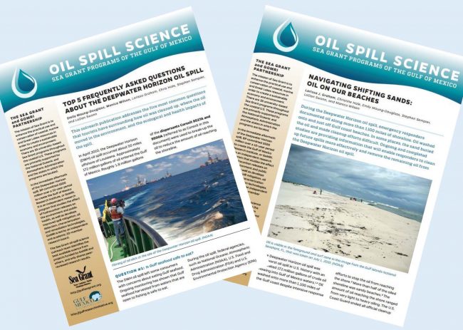 SeaGrant_Sand-FAQs_pic Sea Grant Brochures on Oiled Beaches and Top Five Oil Spill FAQs