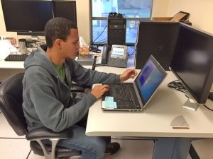 Juan’s research requires many hours analyzing imagery to improve computational modeling calculations. (Provided by Juan Pinales)