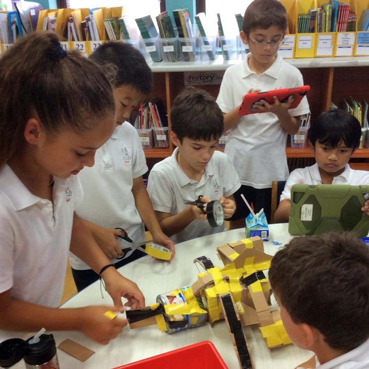 Students construct their own drifter after being inspired by “Bob the Drifter”. (Provided by: Jenny Harter)