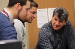 Andres Campiglia discusses his research with fellow scientists. (Provided by Andres Campiglia)