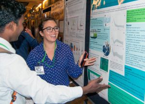 Maya presents her preliminary findings at the 2016 Gulf of Mexico Oil Spill and Ecosystem Science Conference. (Provided by Maya Morales-McDevitt)