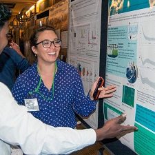 Maya presents her preliminary findings at the 2016 Gulf of Mexico Oil Spill and Ecosystem Science Conference. (Provided by Maya Morales-McDevitt)
