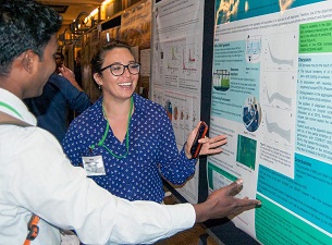 Maya presents her preliminary findings at the 2016 Gulf of Mexico Oil Spill and Ecosystem Science Conference. (Provided by Maya Morales-McDevitt)
