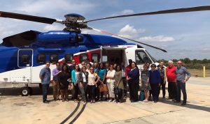 CRGC group photo at the Cut Off, LA, heliport. (Provided by Vanessa Parks)