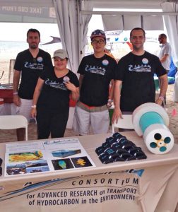 Shitao (center right) volunteered at the CARTHE booth during Rock the Ocean’s Tortuga Music Festival in Fort Lauderdale, FL. (Provided by CARTHE)