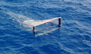 The researchers used Neuston nets to conduct near-surface sampling. (Provided by DEEPEND)