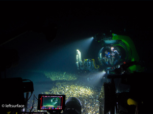 mandysubgulfofmexicobrinepool_slider Dr. Mandy Joye (L) inside a deep-ocean submersible. Photo courtesy of Buck Tayleor, Alucia Productions.