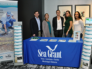 oil spill outreach team_slider Current members of the Sea Grant oil spill science outreach program (L-R) Steve Sempier, Chris Hale, Missy Partyka, Tara Skelton, and Monica Wilson. Not pictured, Emily Maung-Douglass. Photo provided by Tara Skelton.