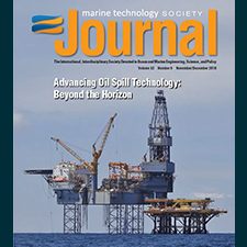 © Marine Technology Society. Jack-up oil rig in the north central Gulf of Mexico (Photo credit: C-IMAGE Consortium)