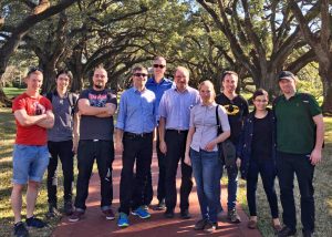 The C-IMAGE team from Hamburg, Germany, on an excursion to Oak Alley Plantation, in Vacherie, Louisiana. (Provided by Andreas Liese)