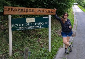 Abigail Bodner, a Ph.D. student at Brown University, attended the 2017 summer school course “Fundamental Aspects of Turbulent Flows in Climate Dynamics” at the L’École de Physique des Houches in Les Houches, France. (Photo by Bar Guzi)