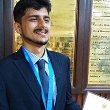 RFP-V Conrad_Scholar_Dandekar2_slider Purdue University Ph.D. student Rajat Dandekar receives an award for Best Undergraduate Student from the Department of Engineering Design at the Indian Institute of Technology Madras in 2018. (Provided by Rajat Dandekar)