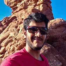 University of Texas at Dallas Ph.D. student Yajat Pandya visits Arches National Park, Utah, after an experimental LiDAR campaign in summer 2019. (Provided by Yajat Pandya)