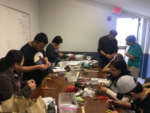 Educators build miniature sea gliders using SeaGlide model kits in a teacher workshop hosted by LADC-GEMM in New Orleans, LA. Photo Credit: LADC-GEMM.