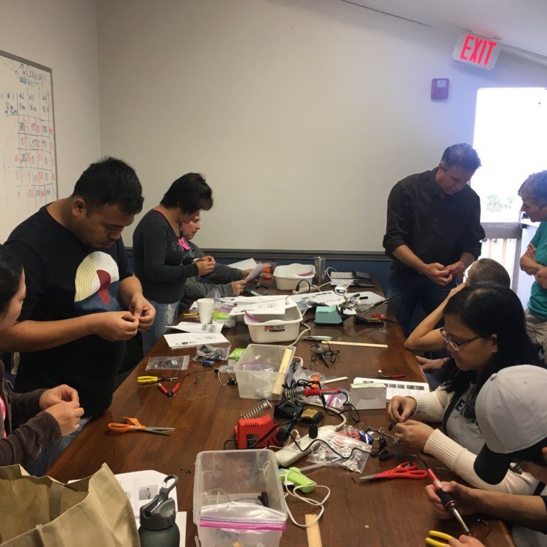 IMG_0198 Educators build miniature sea gliders using SeaGlide model kits in a teacher workshop hosted by LADC-GEMM in New Orleans, LA. Photo Credit: LADC-GEMM.