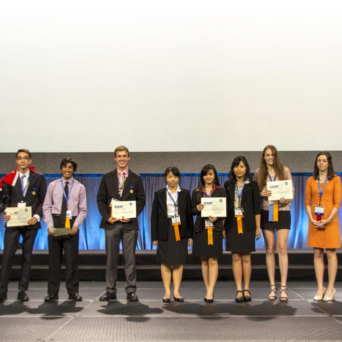 Photo Caption: Winners of the GoMRI ISEF Award, Omer Faruk Altun (L) Abdullah Koca (2nd-L) from Private Merve Buyukkoyuncu Science High School, Konya, Turkey stand with other award winners at the ISEF in Phoenix, AZ. Photo Credit: Consortium for Ocean Leadership Photo Caption: Winners of the GoMRI ISEF Award, Omer Faruk Altun (L) Abdullah Koca (2nd-L) from Private Merve Buyukkoyuncu Science High School, Konya, Turkey stand with other award winners at the ISEF in Phoenix, AZ. Photo Credit: Consortium for Ocean Leadership