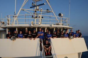 DEEPEND researchers on the R/V Blazing Seven. Photo Credit: DEEPEND.