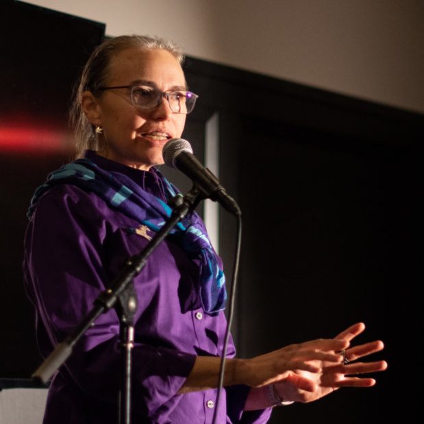 Mandy Joy10 Mandy Joye describes her life as a deep ocean explorer. Photo Credit: Lauren Lipuma, AGU.