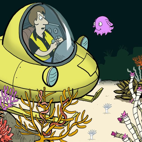 Zac and Molly_Reef1024 Zack (left) and Molly (right) in “The Adventures of Zack and Molly.” Credit: Jim Toomey; provided by ECOGIG.