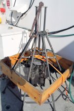 Lauren uses a multicorer like this one to collect seabed sediment samples. (Photo credit: CONCORDE)